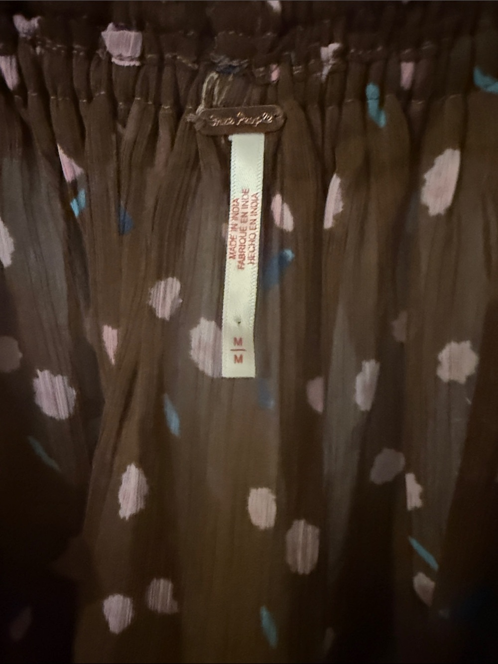 Matching Free People Brown Floral Ruffled Peasant Top & Skirt - Picture 2 of 4